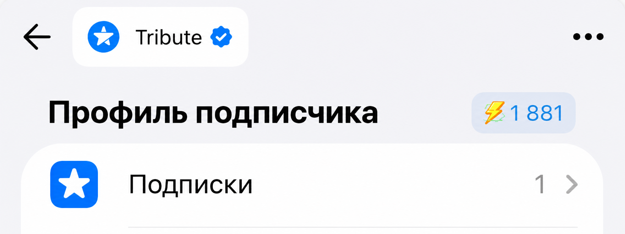 Раздел подписок